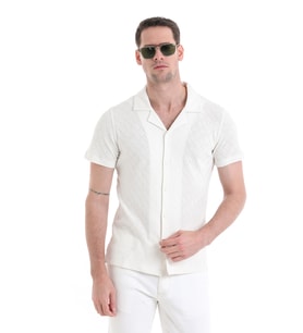 Hatemoğlu Beyaz Regular Fit Düz %100 Pamuklu Polo Yaka Tişört