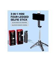 Uzayan Mini Dört Ayaklı Selfie Çubuğu Tripod Bluetooth Kumandalı