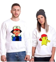 Tshirthane Pokemon Pikachu Sevgili Kombinleri Sweatshirt Kombini (Tek Ürün Fiyatıdır.)