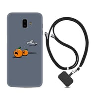Samsung J6 Plus J7 Prime J7 Pro M20 Kılıf Boyun Askılı Silikon Orange Escape 1374