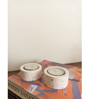 TERRAZZO 2'Lİ DEKORATİF TEALIGHT MUMLUK