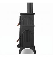 Dorello Termostatlı Fırınlı Tek Camlı Pik Döküm Odun Kömür Sobası - DRL-023