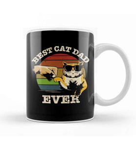 Best Cat Dad Ever Funny Cat Daddy Father Day Vintage Kupa Bardak Porselen
