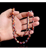 Arpa Kesim Sistemli Kâfur Ağacı Model Tesbih (Gümüş)