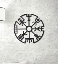 Gowpenart Çerçevesiz Vegvisir Ev&Ofis Metal Duvar Tablosu