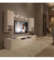 Decoraktiv Trendstyle 5220DAS Slm Tv Ünitesi Tv Sehpası - Parlak Beyaz