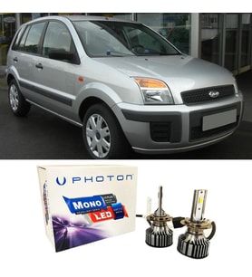 Ford Fusion Led Xenon Uzun + Kısa Far Ampulü H4 Mono Yeni Seri Beyaz