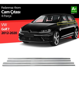 Drs Tuning Golf Uyumlu 7 Krom Cam Çıtası 4 Parça 2013-2020