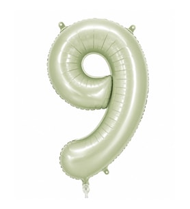 9 Rakam Folyo Balon Yeşil Rengi (76 cm)