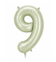 9 Rakam Folyo Balon Yeşil Rengi (76 cm)