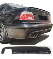 E39 M5 Difüzör Parlak Siyah Plastik Sol Çift Çıkış 5 Serisi Arka-difizör-bodykit-ek-karlık