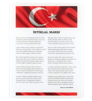 İstiklal Marşı Yapışkanlı Çıkartma 12X17cm - 10 adet