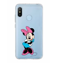Xiaomi Mi A2 Lite Uyumlu Kapak Minnie Mouse Tasarımlı Şeffaf Silikon Kılıf