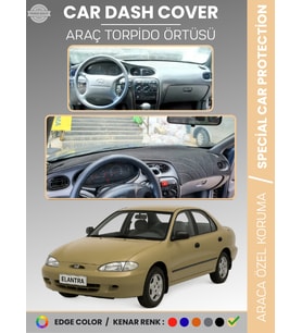 HYUNDAİ ELANTRA (1995-2000) Torpido Örtüsü Ön Panel Halı Torpido Koruma Tam Uyum UV Koruma Kaymaz