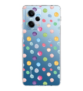 PrintiFy Xiaomi Redmi Note 12 Pro 5G ile Uyumlu 1mm Slim Fit Water Color 6 Baskılı Şeffaf  Kılıf