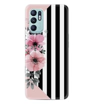 Oppo Reno 6 Kılıf Resimli Desenli Baskılı Silikon Flowers 4 1390