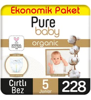 Pure Baby Organik Bebek Bezi Ekonomik Paket 5 Beden 76x3 228 Adet