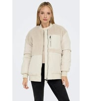 Only Emmy Fleece Bomber Günlük Kadın Ceket Mont - 15292801 (Krem)