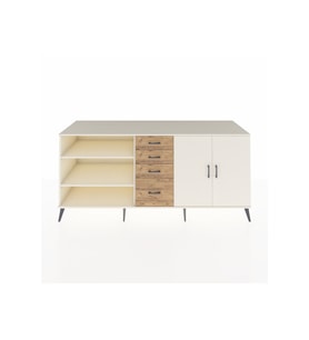 Kronos Konsol 3 Raflı 4 Çekmeceli 2 Kapaklı 220x59x99 Aytaşı-Aytaşı/Çam