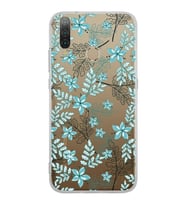 PrintiFy General Mobile GM 10 Uyumlu Kamera Korumalı Floral Su Yeşili Tasarımlı Şeffaf  Kılıf