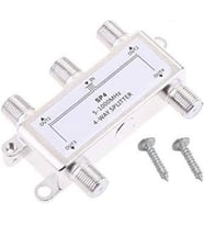 Splitter 3 Lü Kablo Tv Rg6 Anten Çoklayıcı Dağıtıcı 3D HD SD Yayınları Destekler 1080P Destekli Yüksek Kalite Saf Bakır İç Malzemeden Üretilmiştir Parazitleri Önleyici Özellik