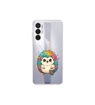 Tecno Pova 3 ile Uyumlu Splash Kirpi Tasarımlı Şeffaf Silikon Kılıf