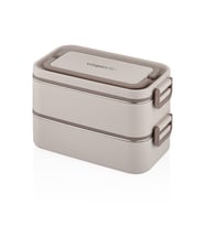 2000 ML 2 Kat Paslanmaz Çelik Bento Lunch Box Sefer Tası