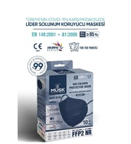 Musk FFP2/N95 Maske Lacivert Renk 10 Adet