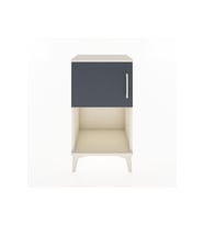 Arges Komodin 2 Raflı Tek Kapaklı 44x30x80 Aytaşı-Antrasit