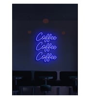 Coffee Coffee Coffee Yazılı Neon Tabela
