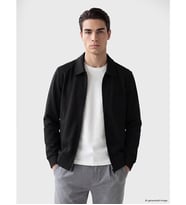 LCWAIKIKI Classic Siyah Polo Yaka Erkek Fermuarlı Sweatshirt