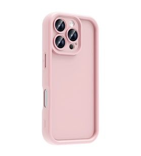 iPhone 16 Pro Kılıf Kamera Korumalı Ananas Silikon Kapak (Pembe)