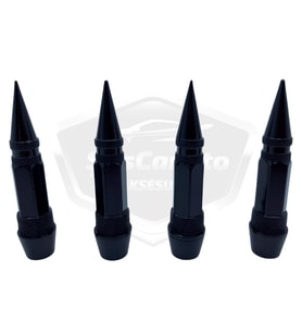 Sivri Sibop Kapağı Merm i Sibop Kapağı Araba Motosiklet Metal 4 lü Set Siyah