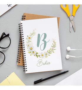 Baş Harfli İsimli Defter Kişiye Özel