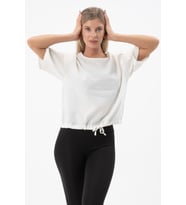 Bisiklet Yaka Oversize Kadın Bluz