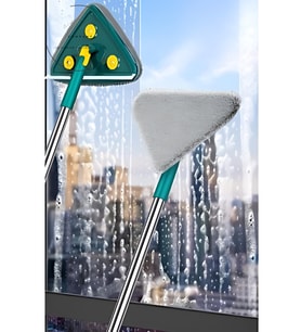 İki Taraflı Üçgen Çek Çekli Mop ve Islak Mendil Uyumu, 150 cm Pratik Temizlik