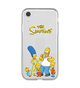 Iphone XR Uyumlu Simpsonlar Tasarımlı Şeffaf Telefon Kılıfı