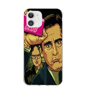 Iphone 11 Uyumlu Michael Scott Fight Club Tasarımlı Şeffaf Telefon Kılıfı