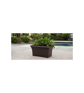 Ova Balkon Saksı No:2 – 41x16 cm Dikdörtgen Saksı Bahçe & Balkon İçin