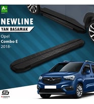 S-Dizayn Opel Combo E Uzun Şase NewLine Siyah Yan Basamak 213 Cm 2018 Üzeri A+ Kalite