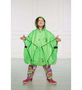 Kidsabu Neon Fıstık Yeşili Yağmurluk