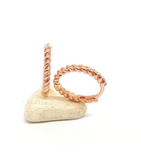 Burgu Rose Gümüş Küpe (1.5cm)