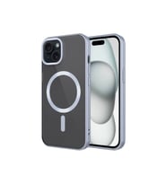 Apple iPhone 15 Uyumlu Kılıf Mat Tasarımlı M-safe Wireless Şarj Özellikli Zore Mat Setro Kapak (Gümüş)