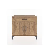 Arges Şifonyer Tek Raflı Tek Çekmeceli 2 Kapaklı 88x30x80 Çam-Çam