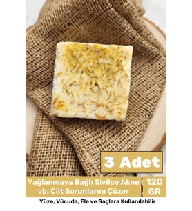 Özel %100 Doğal Güzel Kokulu El Yüz Saç Vücut Cilt Orijinal Bitkisel Safran Sabunu 120G - 3 Adet