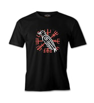 Viking Logo - Karga Siyah Erkek Tshirt