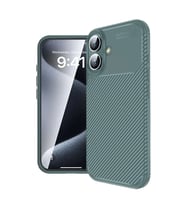 Apple iPhone 16 Kılıf Auto Focus Karbon Kapak - Koyu Yeşil