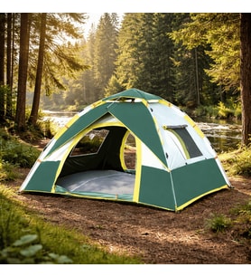 DFT 3 Kişilik Otomatik Çadır 2x1,85x1,30cm - Yeşil-Bej