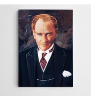 Atatürk Tablosu Renkli Portre Kanvas Tablo