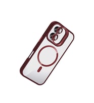 Joko İphone 16 Remim Lensli Magsafe Standlı Kapak - Bordo